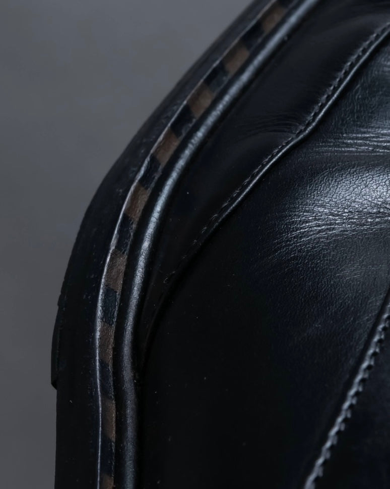 "Louis Vuitton" square toe leather lace-up boots