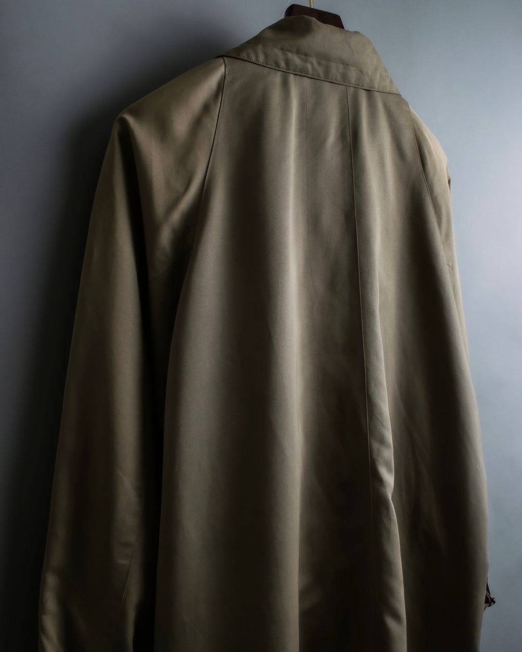 Vintage long collar raglan spring trench jacket