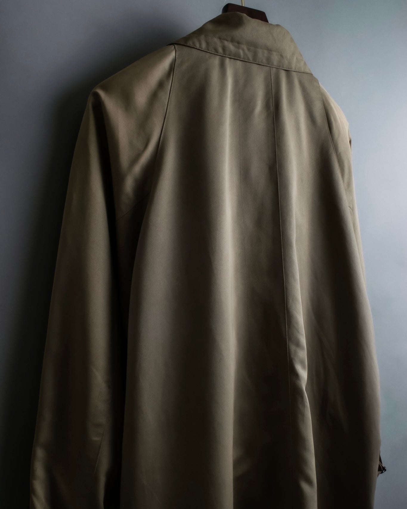 Vintage long collar raglan spring trench jacket