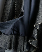 "Yohji Yamamoto +NOIR" Frill smoking jacket