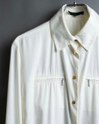 "GUCCI" zip pocket designed gold buttons shirt