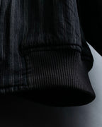 "Comme des Garcons Homme" distressed zip-up striped blouson