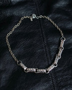 "Yves Saint Laurent" Overlapping fabric motif necklace