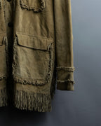 Vintage suede fringe jacket