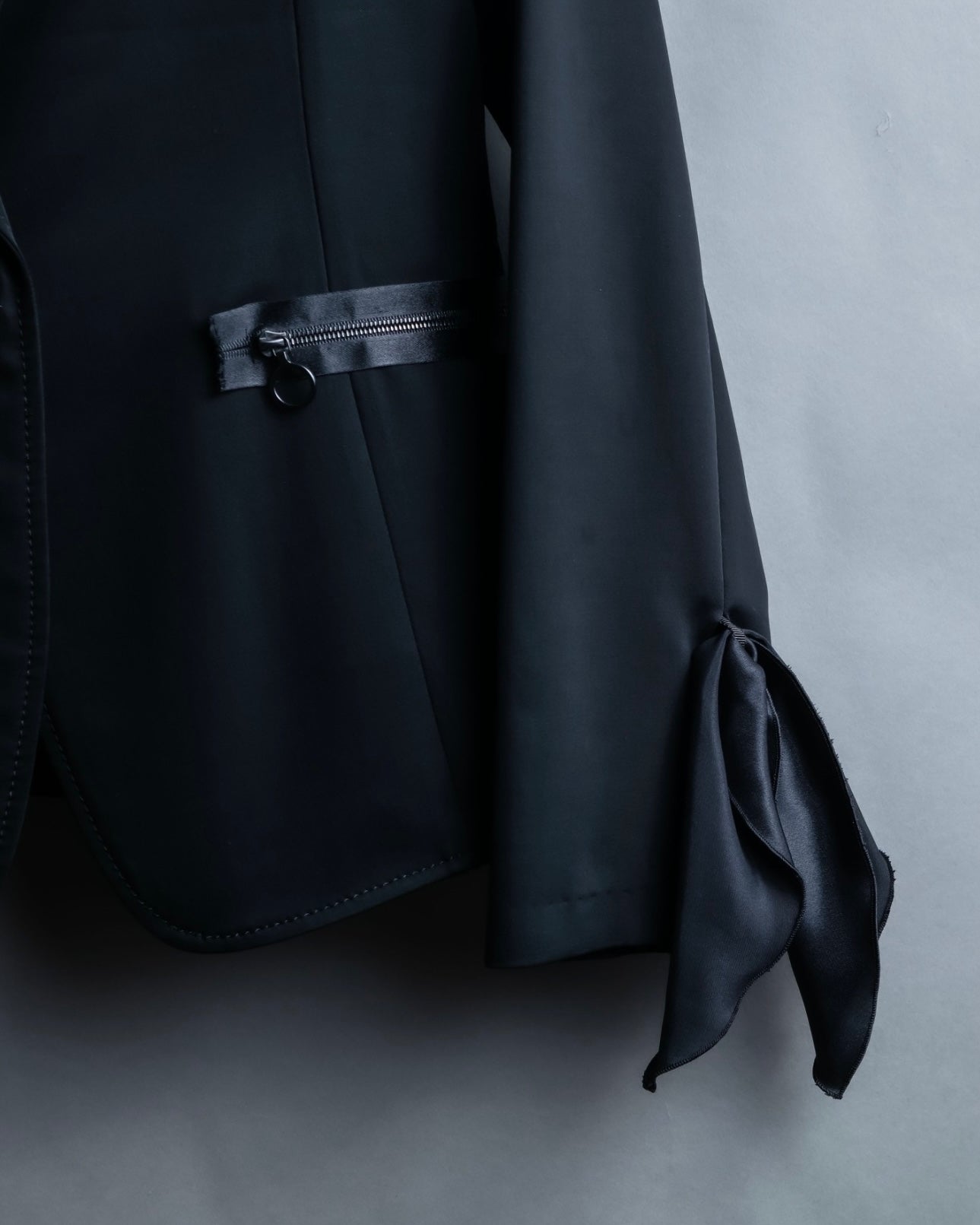 "LANVIN en Bleu" Tape-decorated tailored jacket