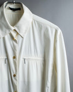 "GUCCI" zip pocket designed gold buttons shirt