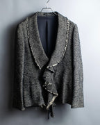 "Yohji Yamamoto +NOIR" Frill smoking jacket