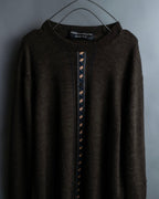 "COMME des GARCONS HOMME PLUS (1997-98's )" Spiral print design dark brown knit
