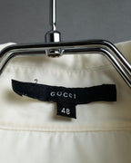 "GUCCI" zip pocket designed gold buttons shirt