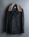 "EMMETI" goatskin quilted P coat