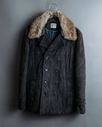 "EMMETI" goatskin quilted P coat