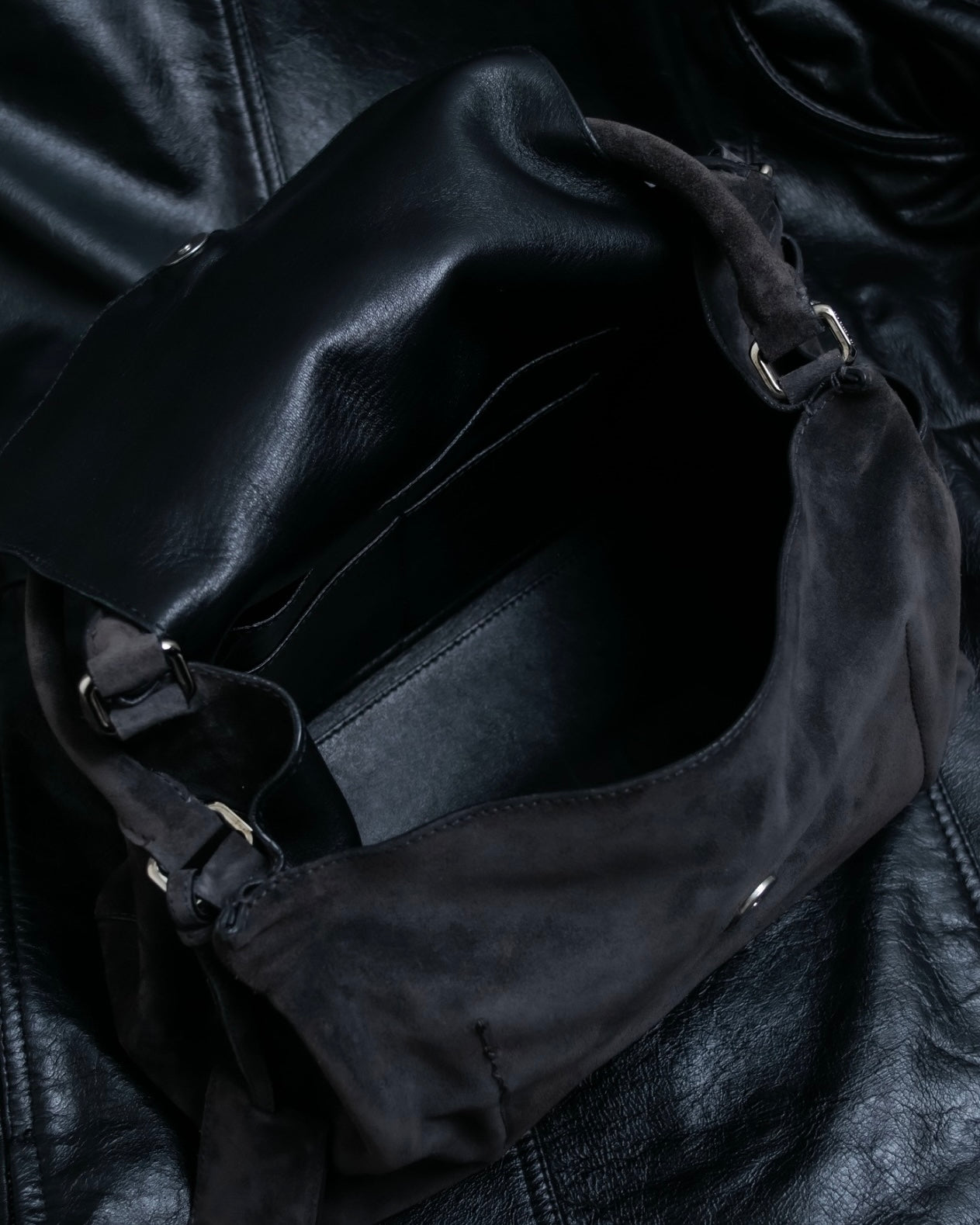 "JIL SANDER" Beautiful suede leather handbag
