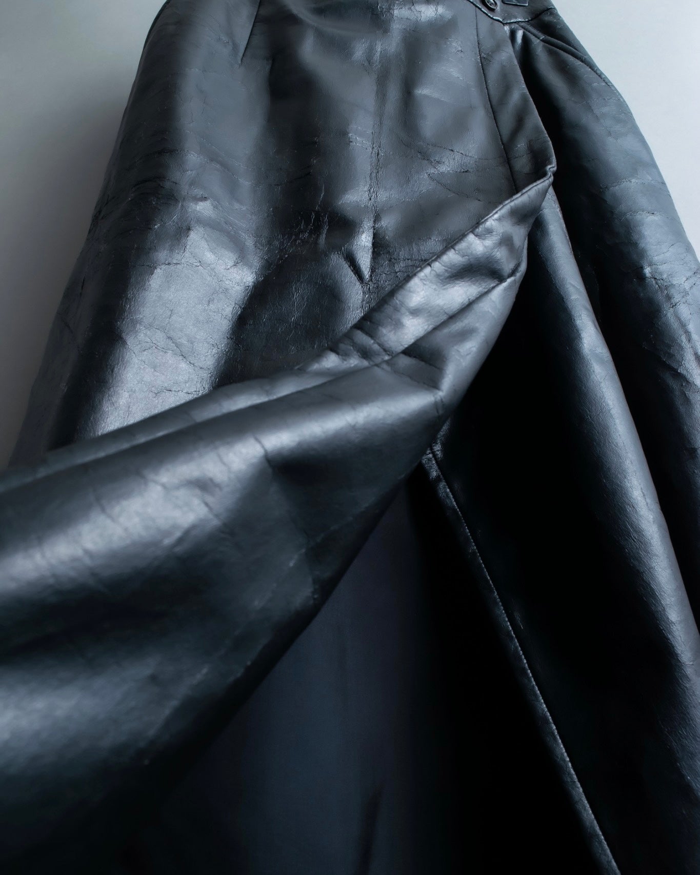"Tricot Comme des Garçons" leather wrap skirt