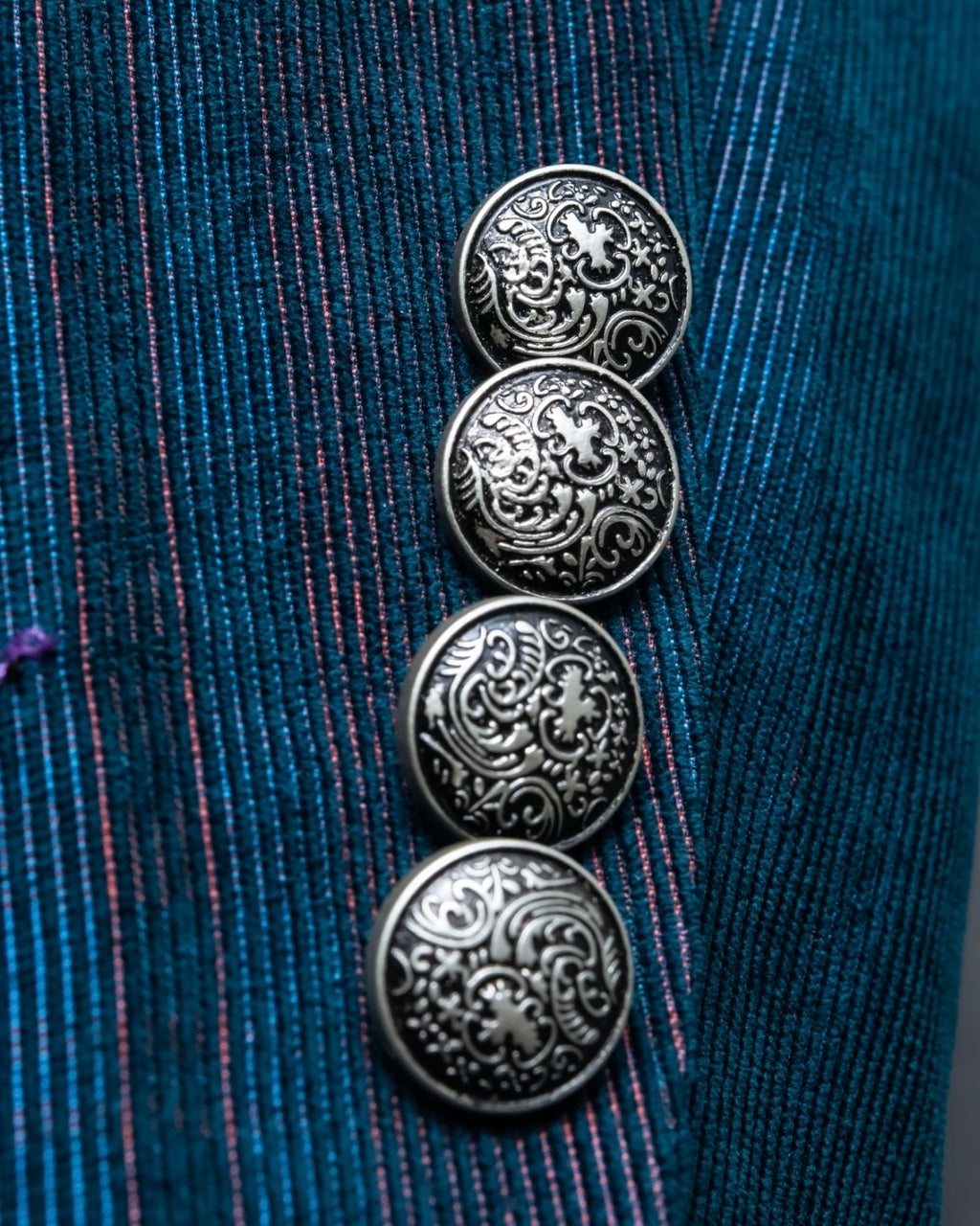 XL Vintage iridescent corduroy tailored jacket