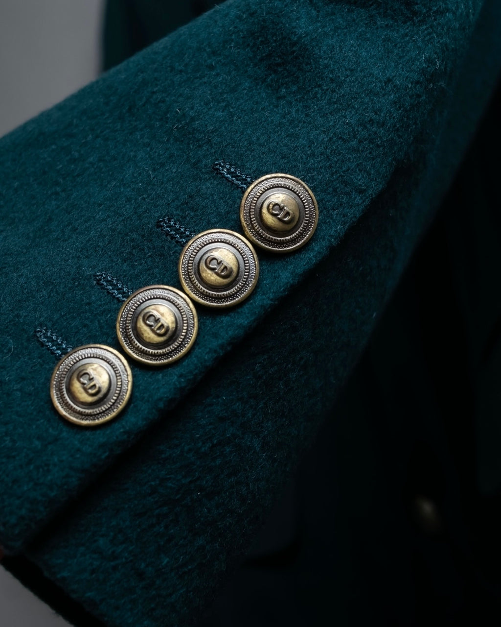 "Christian Dior MONSIEUR" Wool cashmere vibrant blue green tailored jacket