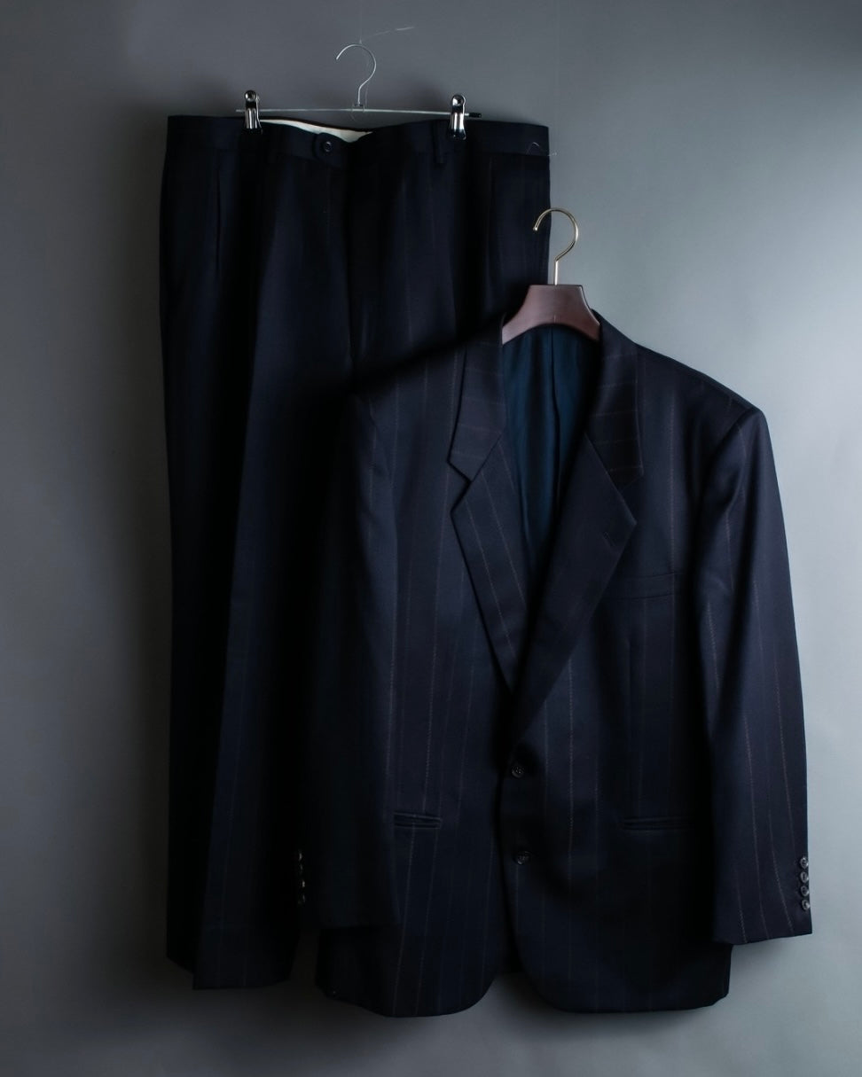 "Christian Dior" stitch design stripe black set up