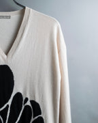 "BOTTEGA VENETA" art pattern cashmere 100% knit