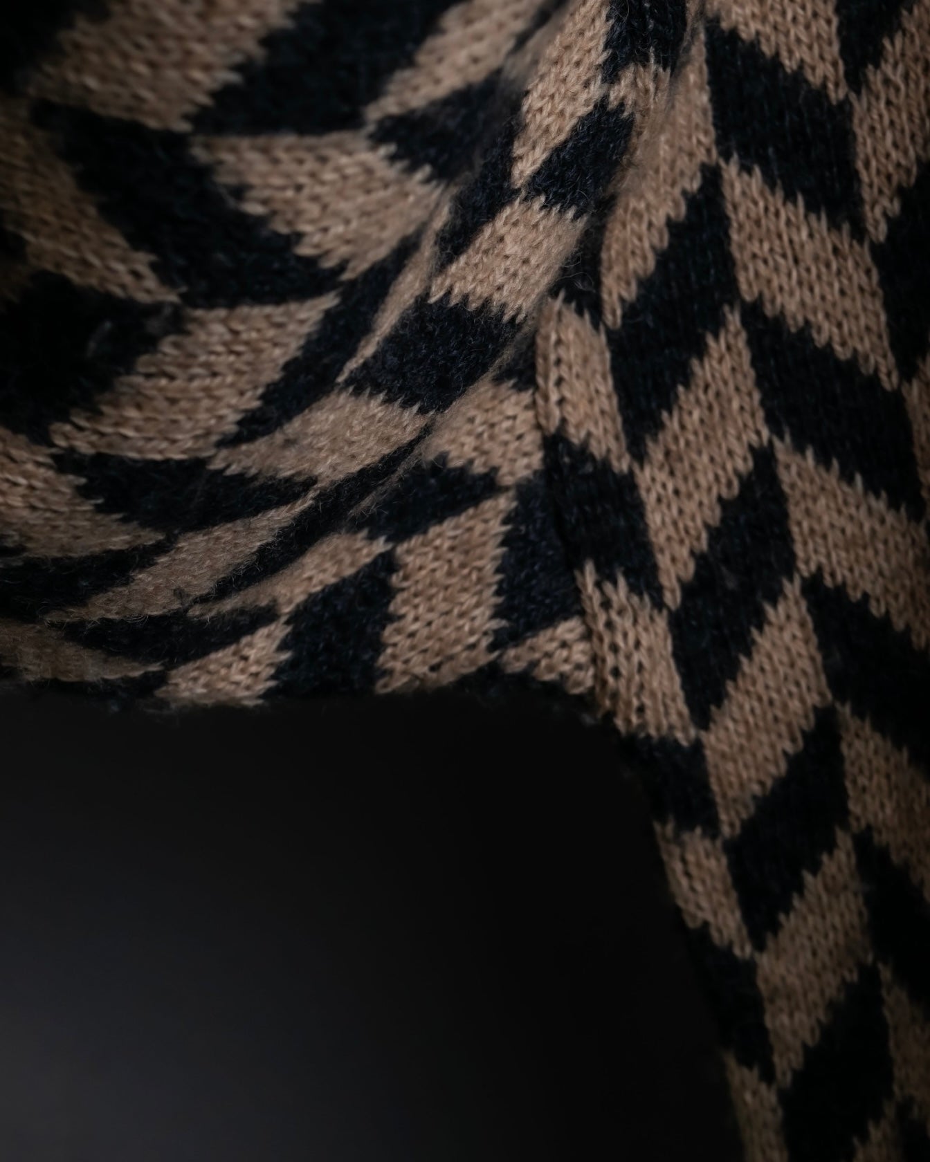 "GIORGIO ARMANI" Geometric pattern rib wool knit