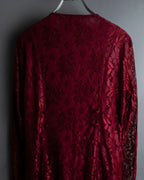 “Vintage” flower motif lace long dress