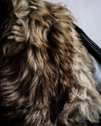 3XL Oversilhouette Faux Fur Leather Coat