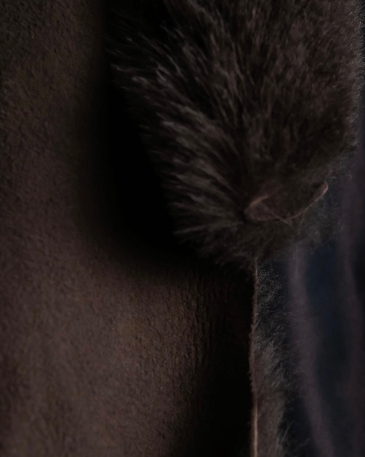 "Hiroko Koshino" fur x leather combination vest