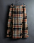 "Burberry's (70-80's)" Nova check side zip pleated skirt