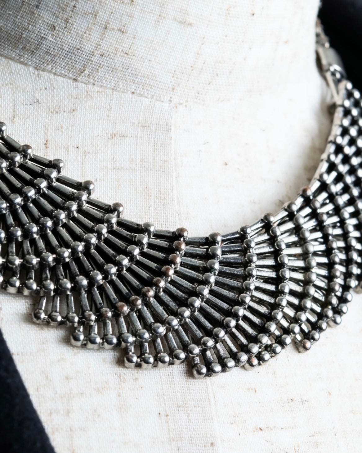 Vintagefolded iron necklace