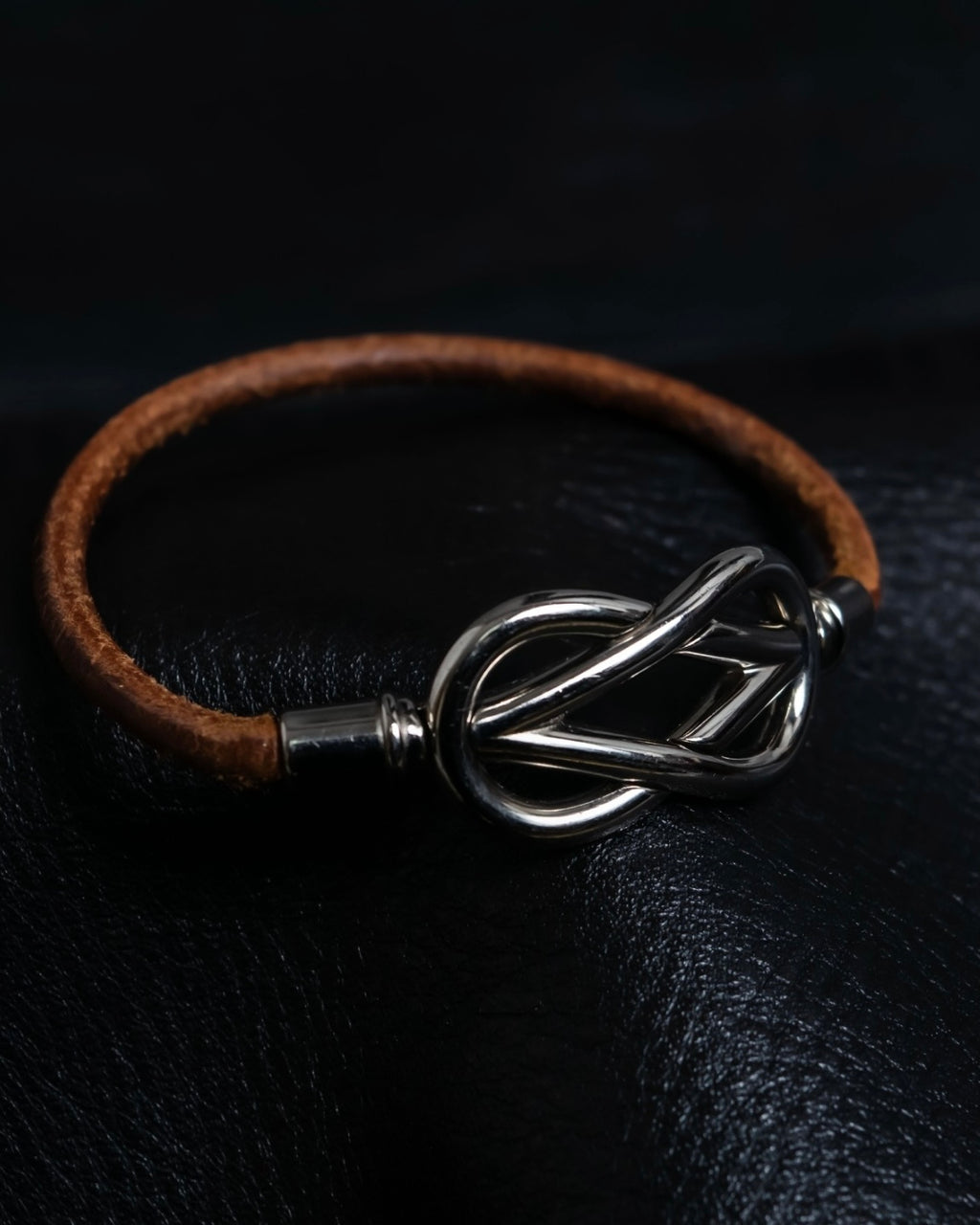 "HERMES" Cross iron bangle