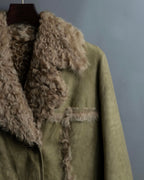 Vintage kargan lamb suede combination jacket