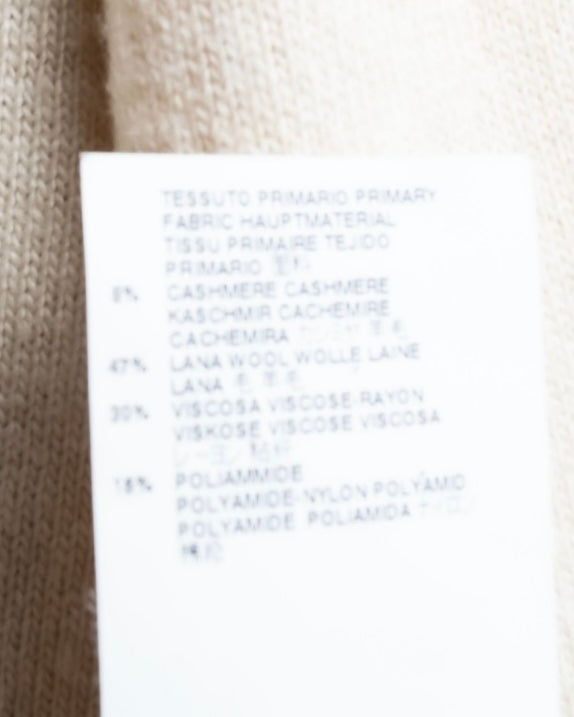 "MM6" Arm fringe design knit dress