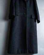 "LANVIN" 100% Cashmere Walnut Button Chester Coat