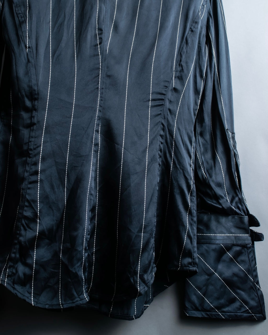 "GIANFRANCO FERRE" 100% silk striped dress shirt