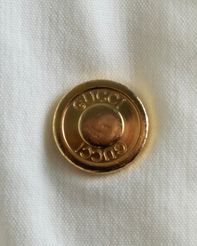 "GUCCI" zip pocket designed gold buttons shirt