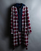 “John UNDERCOVER” gown designed check long hoodie