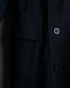 "Y's 2018 aw" Long coat with euphemistic lapels and different materials