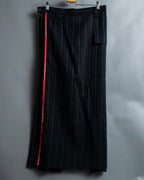 "Y's" Red Line Striped Wrap Pants Design Setup