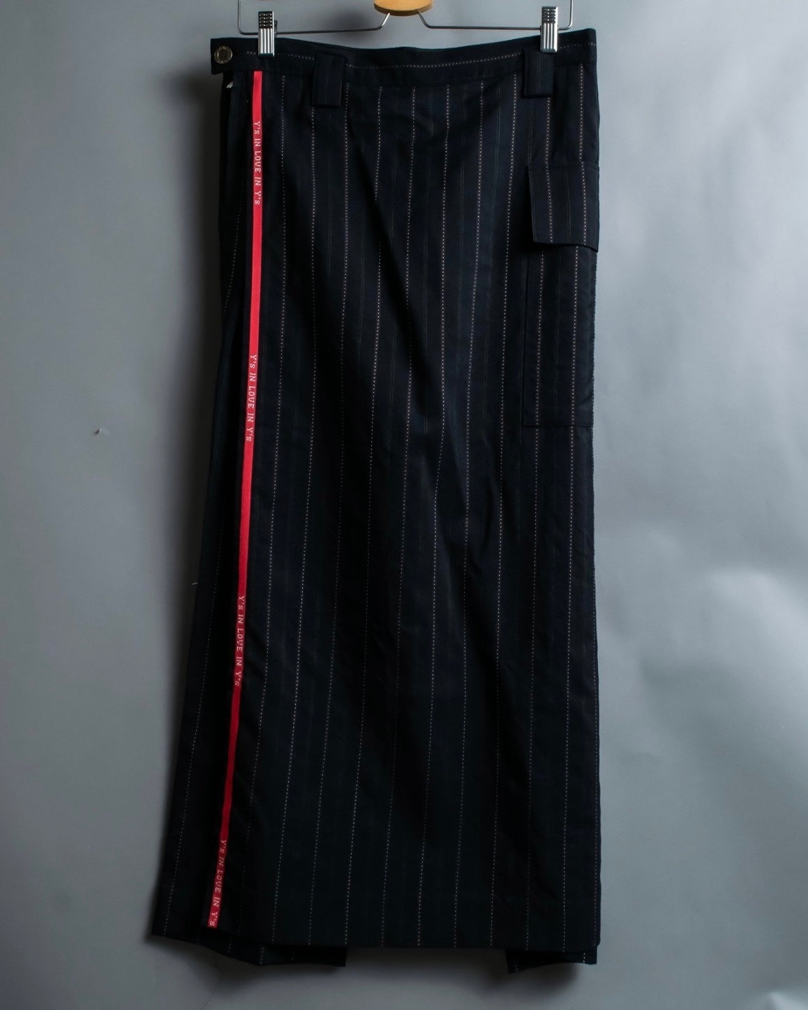 "Y's" Red Line Striped Wrap Pants Design Setup