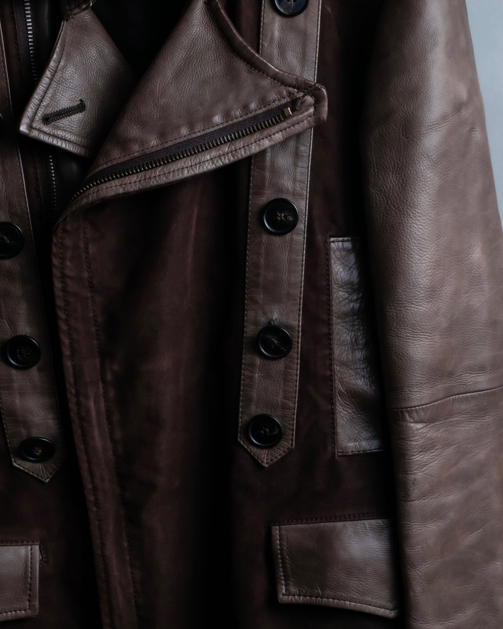 00's dal zip napoleon leather jacket