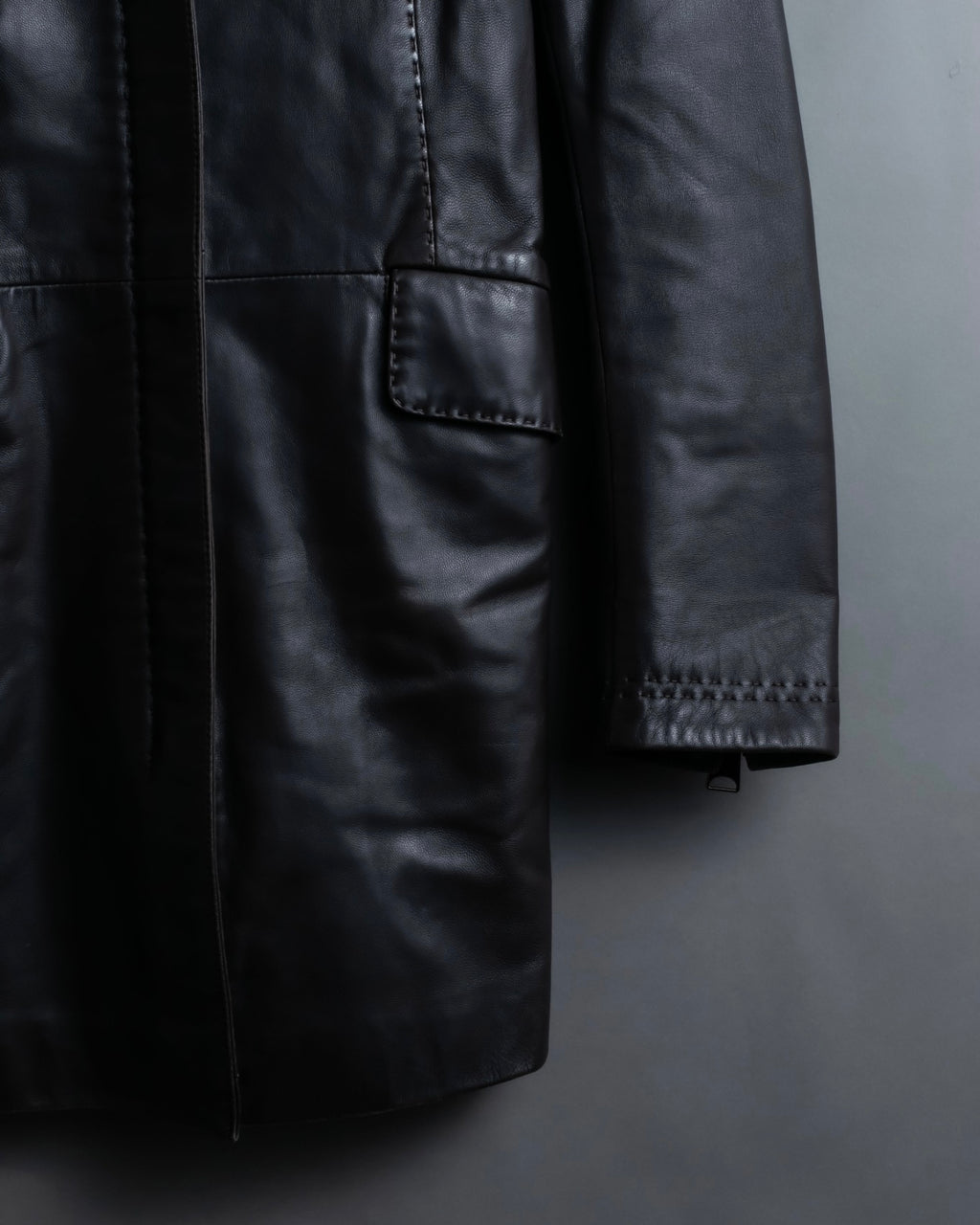 "Emporio Armani" leather stitch special design jacket