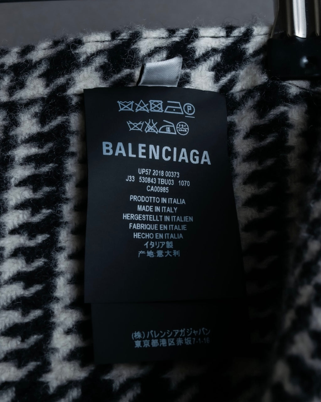 “BALENCIAGA  18AW” Virgin wool  plaid wrapped skirt