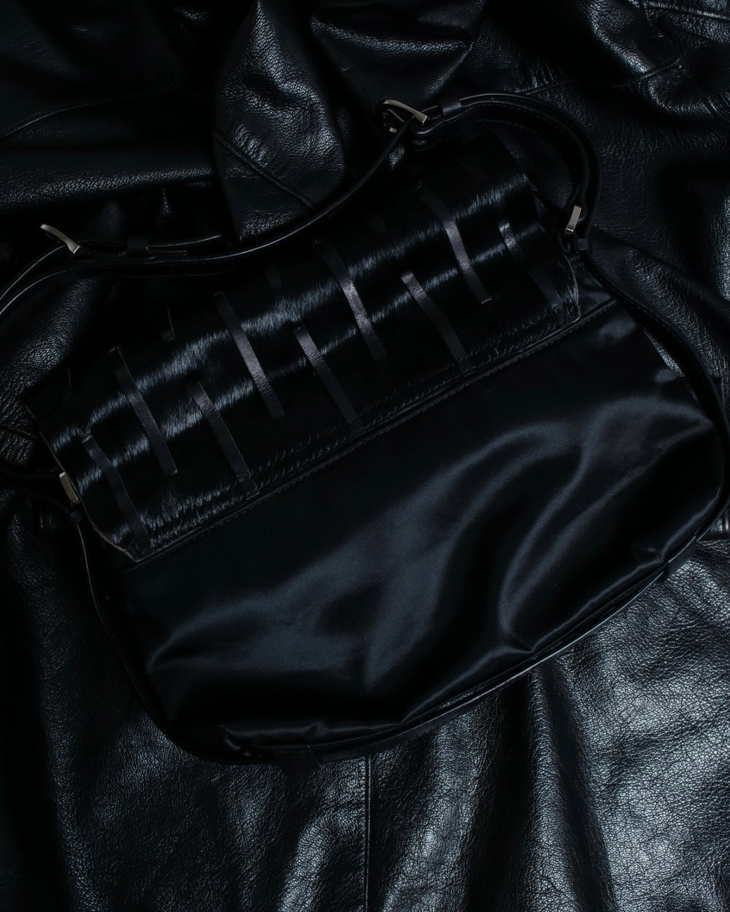 "HIROKO BIS" Haraco Base Fringe Shoulder Bag