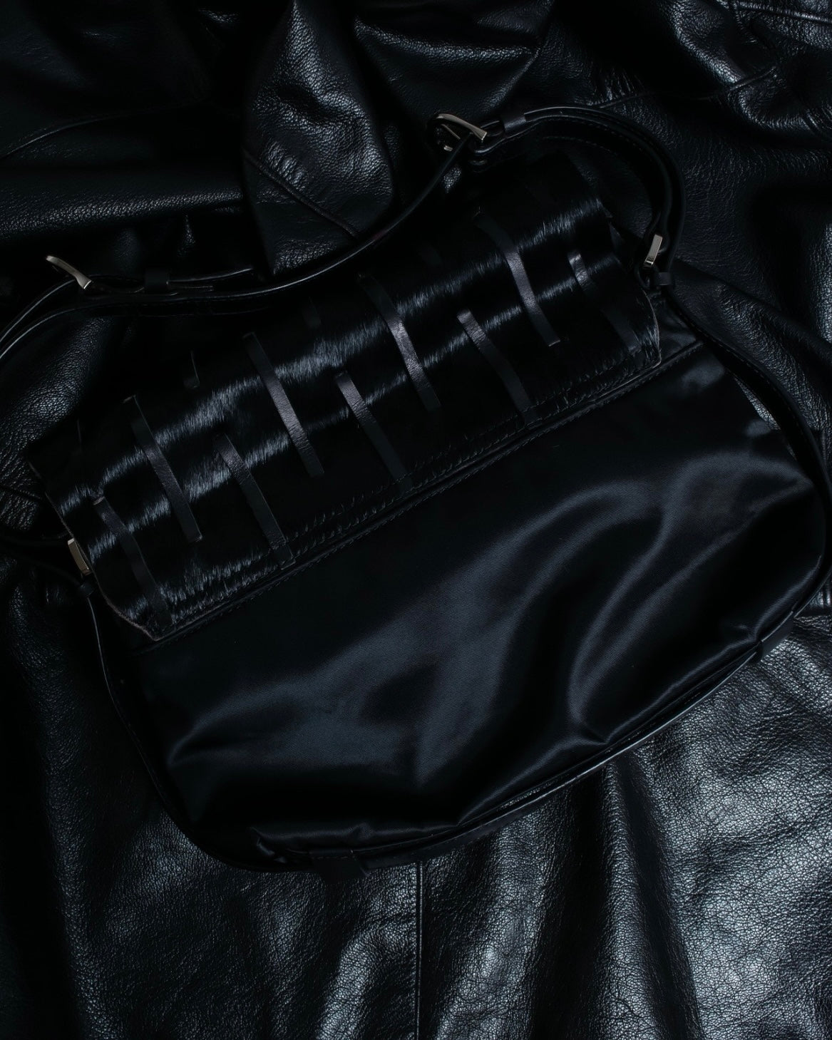 "HIROKO BIS" Haraco Base Fringe Shoulder Bag