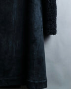 "BALENCIAGA" Opossum Fur Boa Leather Special Coat