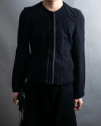 "EMPORIO ARMANI" Three-line short fly front jacket