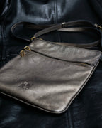 “LOEWE” anagram designed silver shoulder bag