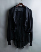 "sacai" Sheer corset layered cardigan jacket