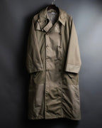 "SEEALL" patchwork designed maxi trench coat