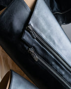 "Sergio Rossi" Double line zip long leather boots