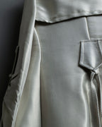 "Maurizio Pecoraro" gather sleeves glossy silver spring coat