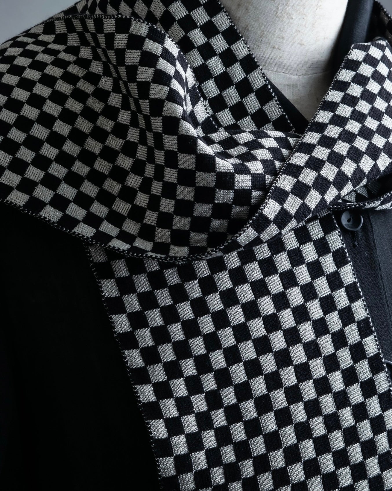 "DOLCE&amp;GABBANA" checkered pattern glitter stole